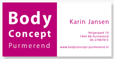 Visitekaart Body Concept Purmerend